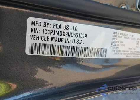 2022 Jeep Cherokee Limited from USA, damaged, VIN 1C4PJMDX9ND551019